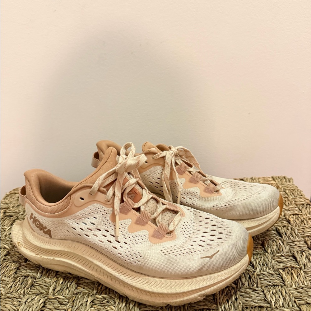 Hoka Women's Beige and Peach Athletic Shoes